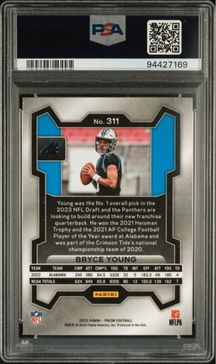 Graded 2023 Panini Prizm Bryce Young #311 Rookie Card PSA 10 Gem Mint