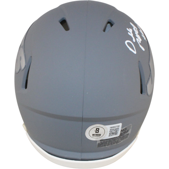 Darrelle Revis Autographed New York Jets Slate Mini Helmet HOF Beckett 53659