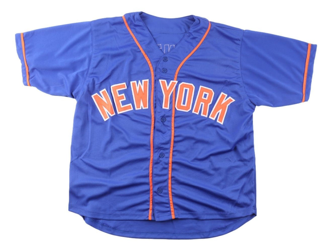 Mark Vientos New York Signed Blue Baseball Jersey BAS