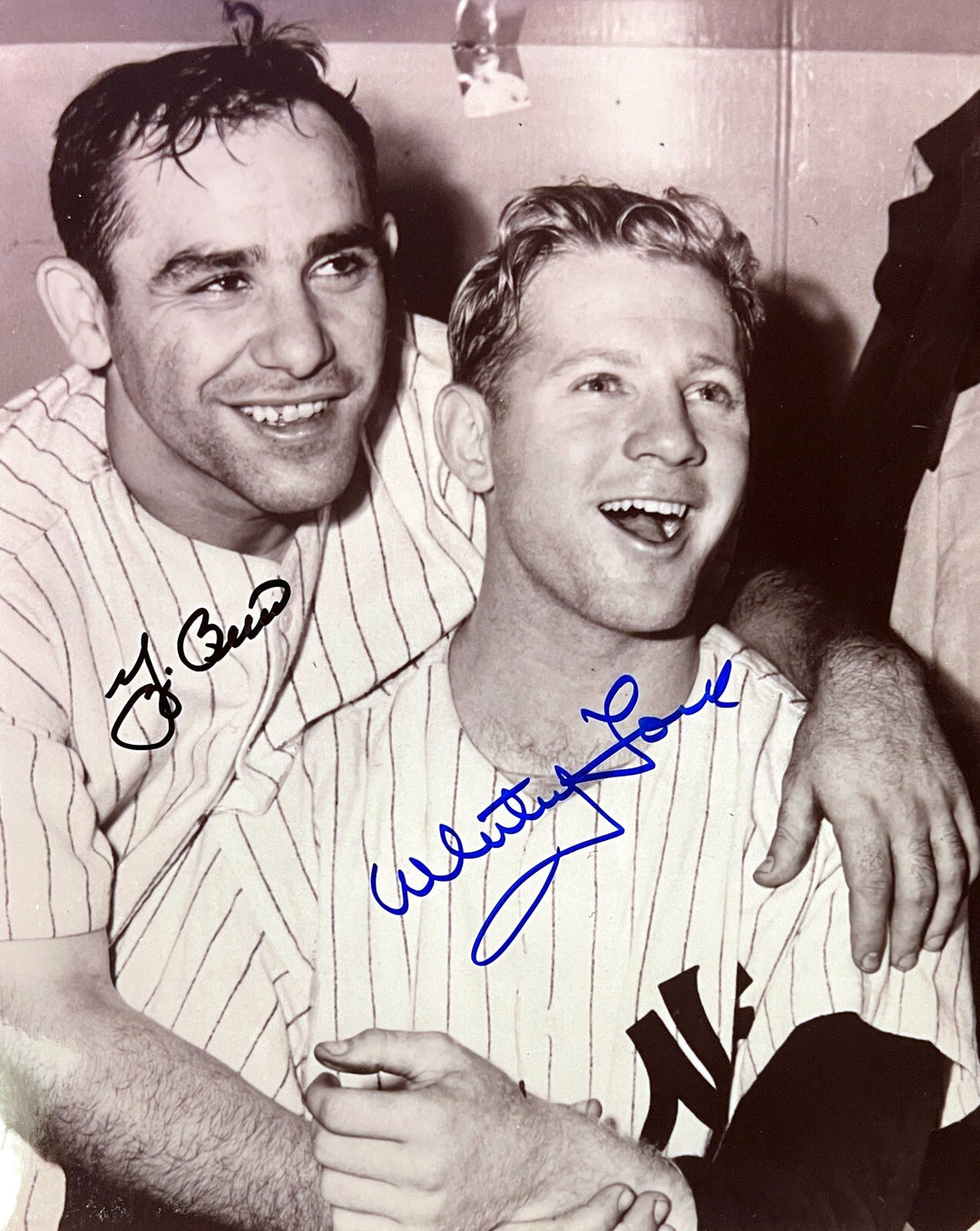Yogi Berra & Whitey Ford dual signed New York Yankees 8x10 Photo-COA/Show Ticket
