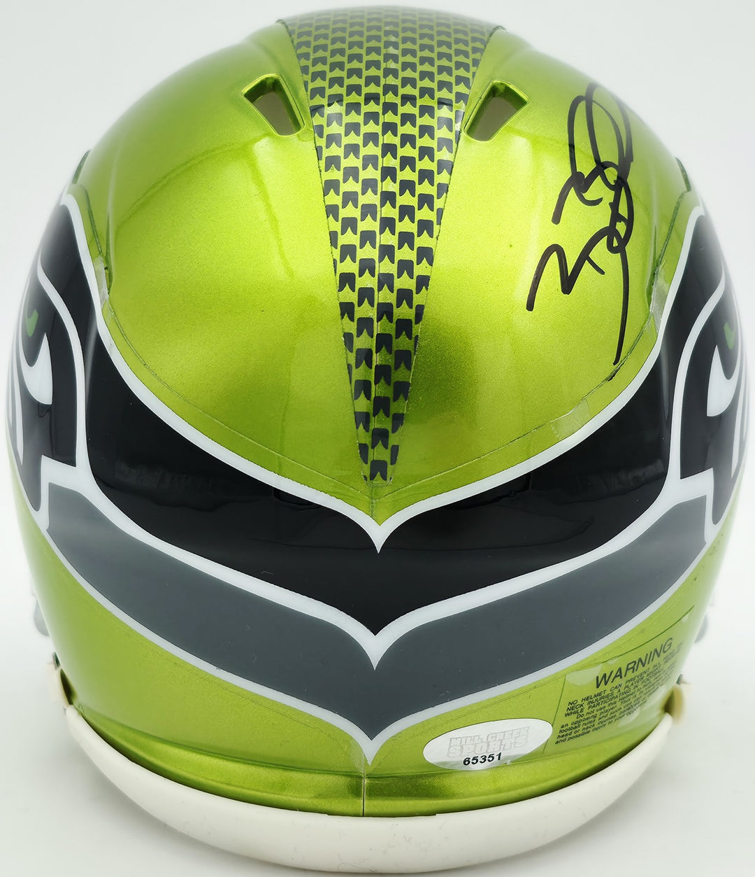 Brian Blades Signed Seattle Seahawks Flash Green Speed Mini Helmet MCS Holo
