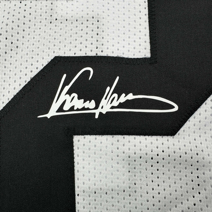 Facsimile Autographed Franco Harris Pittsburgh White Reprint Jersey Size Mens XL