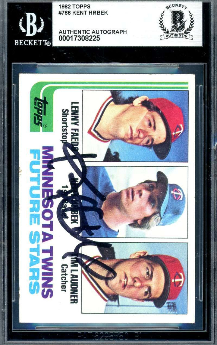 Kent Hrbek Beckett BAS Signed 1982 Topps Future Stars Rookie Autograph