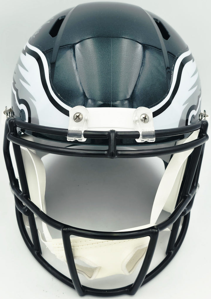 Jason Kelce Signed Eagles Green Full Size Speed Replica Helmet Beckett