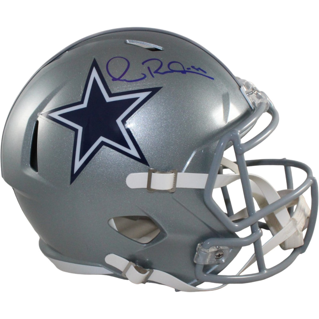 Michael Irvin Autographed Dallas Cowboys F/S Helmet Beckett Witness 56361