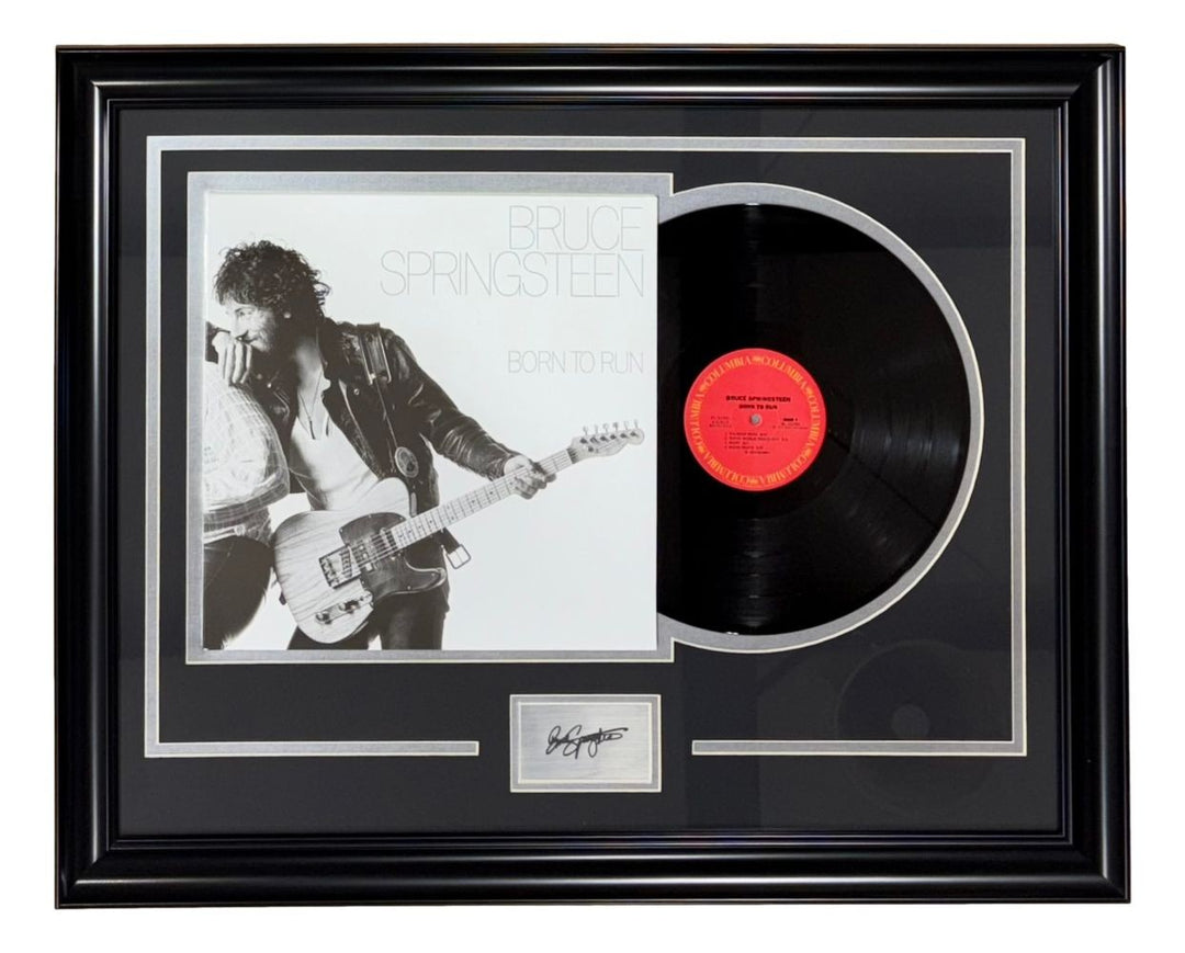Bruce Springsteen Framed Born To Run Vinyl Record w/ Laser Engrave Auto