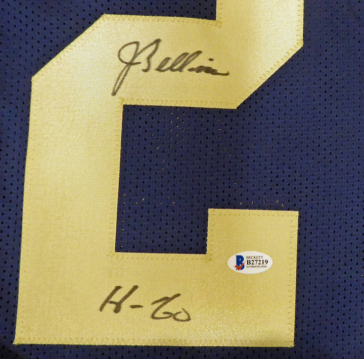 Navy Midshipmen Joe Bellino Autographed Signed Blue Jersey "H-60" Beckett
