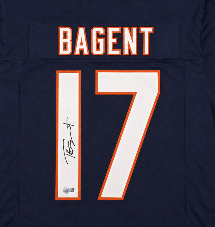 Chicago Bears Tyson Bagent Signed Blue Jersey Beckett BAS QR