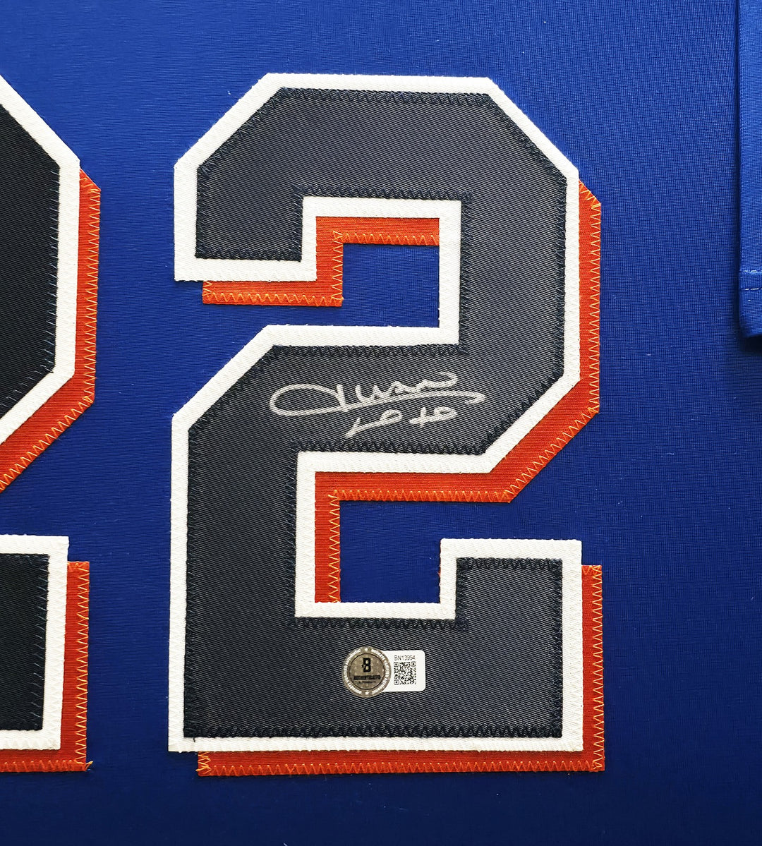 New York Mets Juan Soto Signed Framed Blue Jersey Beckett BAS