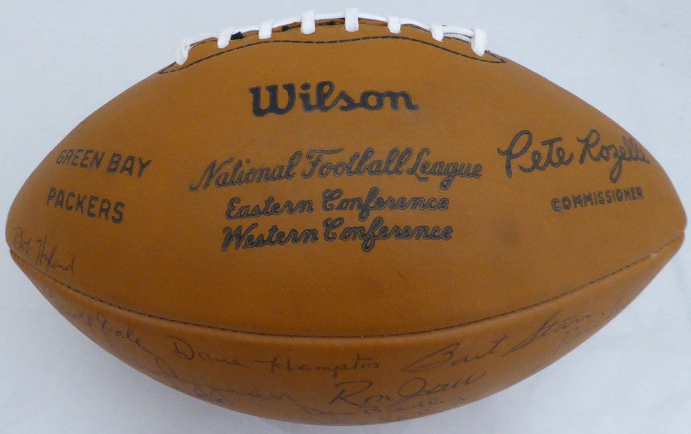 1969 Green Bay Packers Team Auto Football 50 Total Sigs Bart Starr PSA/DNA