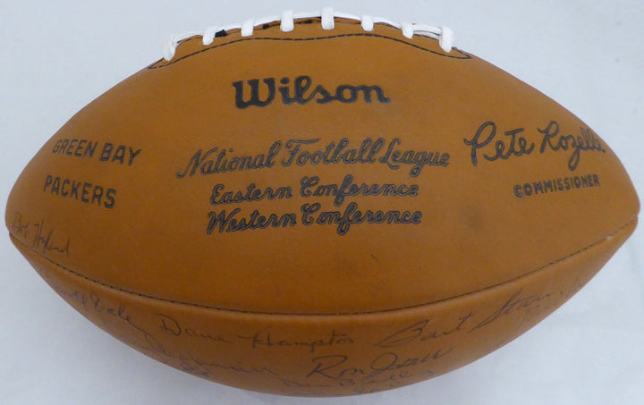 1969 Green Bay Packers Team Auto Football 50 Total Sigs Bart Starr PSA/DNA