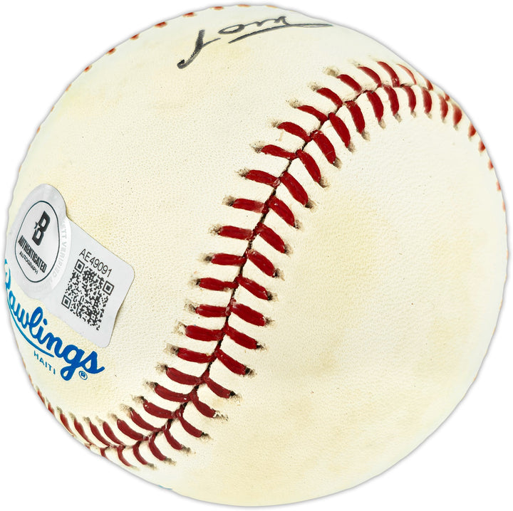 Willie Mays Signed AL Baseball San Francisco Giants Beckett