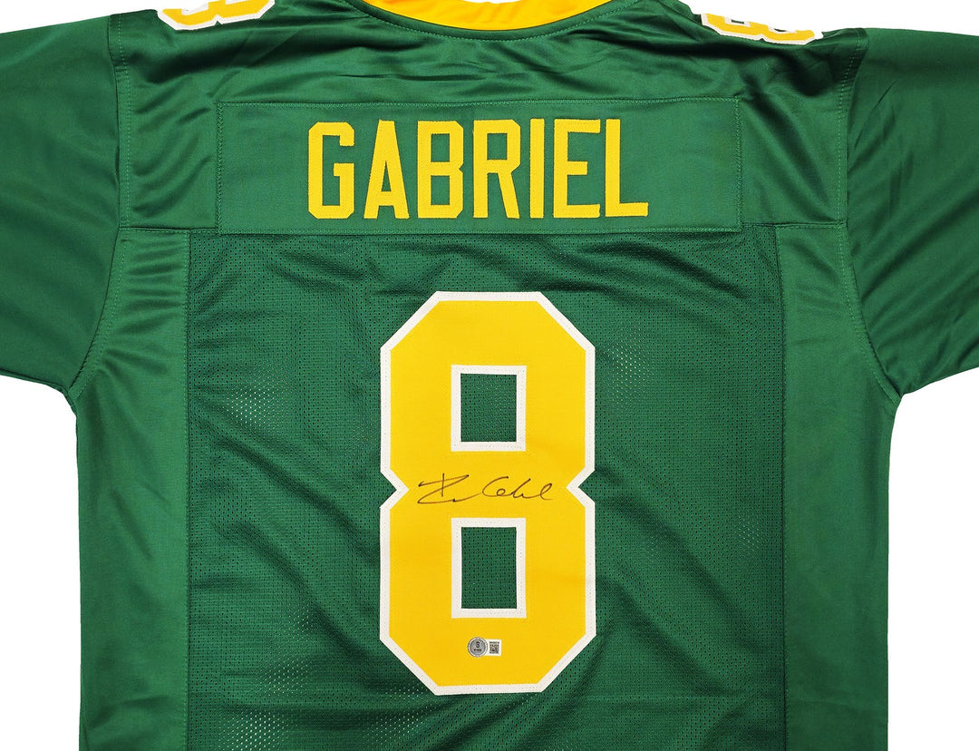 Oregon Ducks Dillon Gabriel Signed Green Jersey Beckett Wit