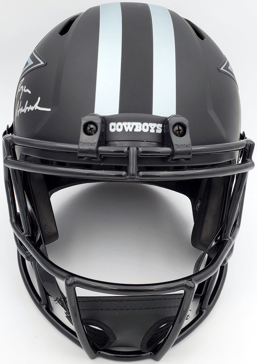 Roger Staubach Auto Eclipse Black Cowboys Full Size Speed Replica Helmet Beckett