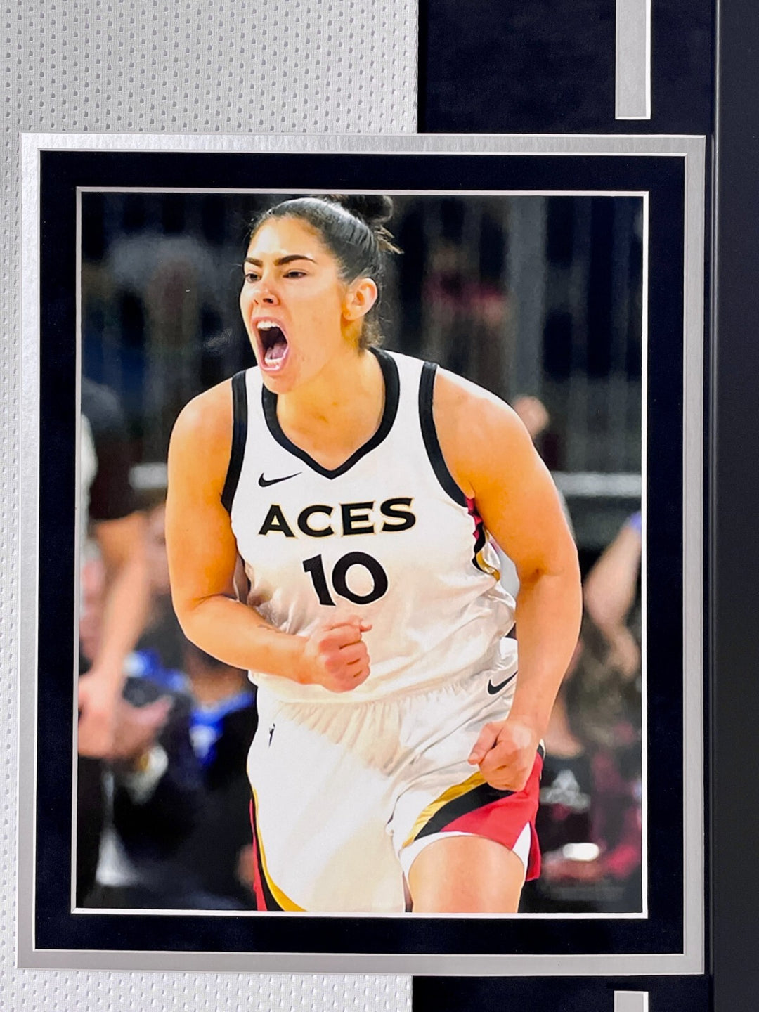 Kelsey Plum Signed Las Vegas Aces Jersey Framed BAS COA Autograph Champions