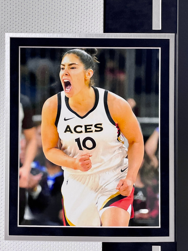Kelsey Plum Signed Las Vegas Aces Jersey Framed BAS COA Autograph Champions