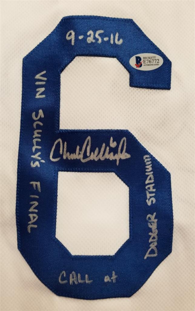 CHARLIE CULBERSON Signed Jersey "Scully's Final Call 9-25-16" ~ Beckett BAS COA