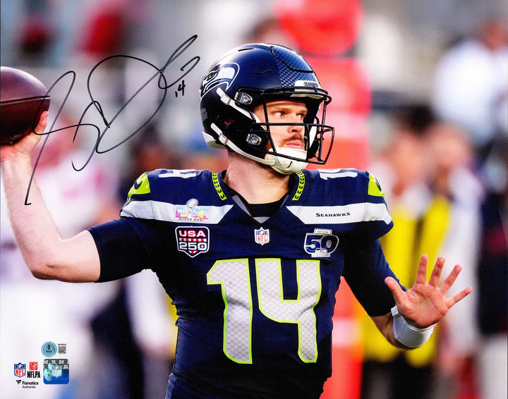 Sam Darnold Signed 16x20 Photo Seattle Seahawks Beckett BAS Witness
