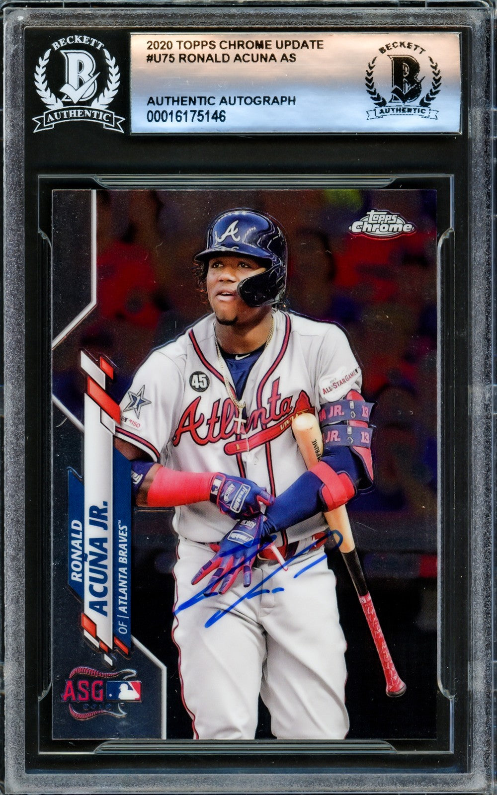 Ronald Acuna Jr. Signed 2020 Topps Chrome Update Card #U-75 Braves Beckett