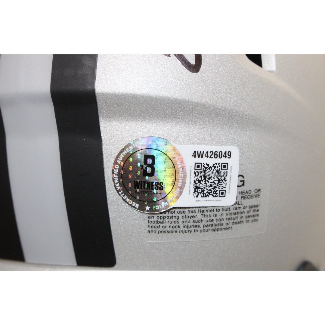 Dez Bryant Autographed Dallas Cowboys Rave Mini Helmet Beckett Witness 55044