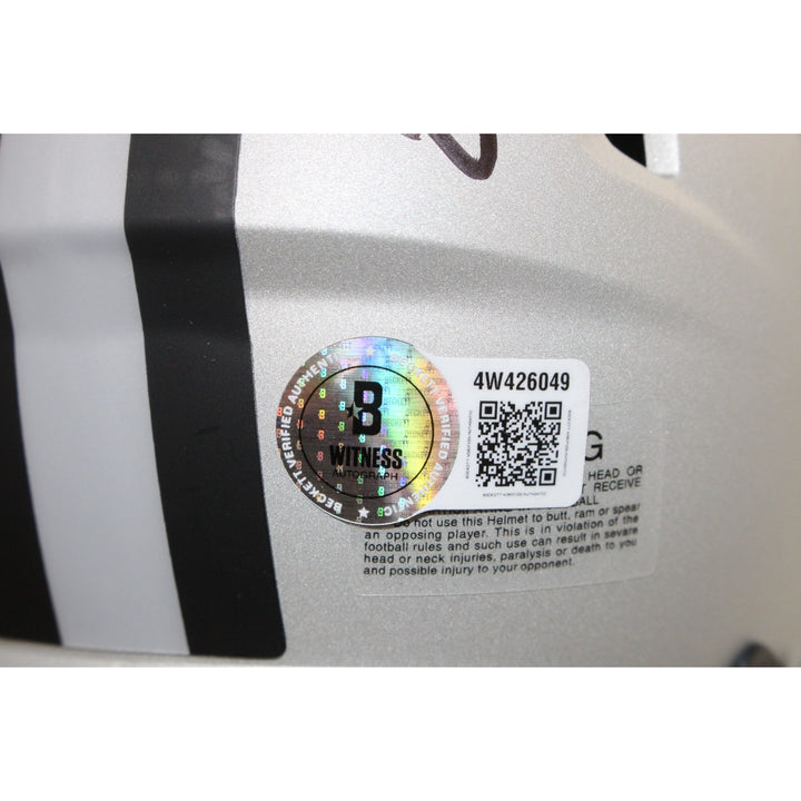 Dez Bryant Autographed Dallas Cowboys Rave Mini Helmet Beckett Witness 55044