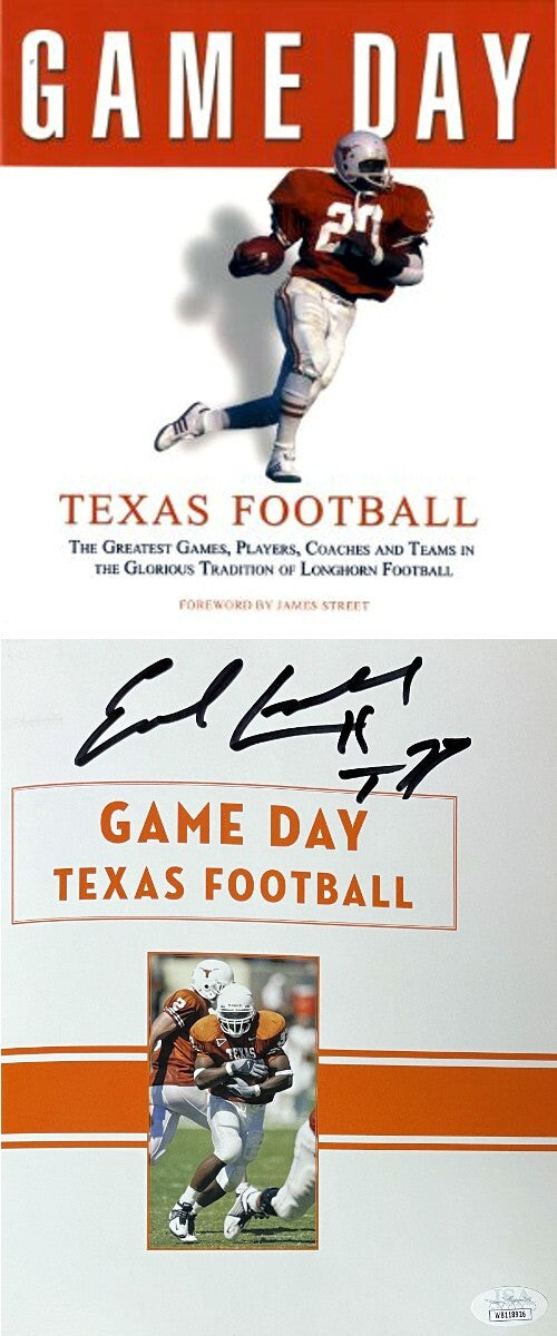 Earl Campbell signed Texas Longhorns Football Game Day Book HT 77- JSA