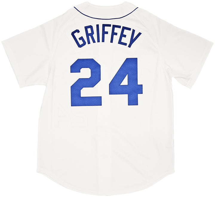 Mariners Ken Griffey Jr. Auto White Mitchell Ness 89L Cooperstown Jersey Beckett