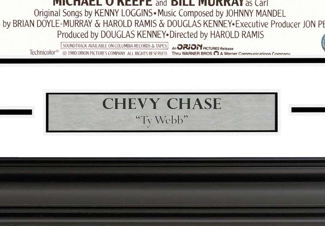 Chevy Chase Signed Framed 11x17 Caddyshack Movie Poster Beckett BAS QR