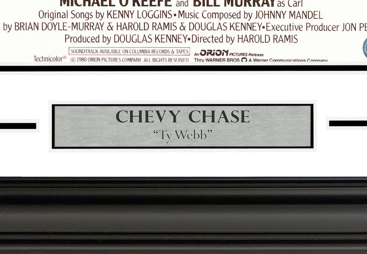 Chevy Chase Signed Framed 11x17 Caddyshack Movie Poster Beckett BAS QR