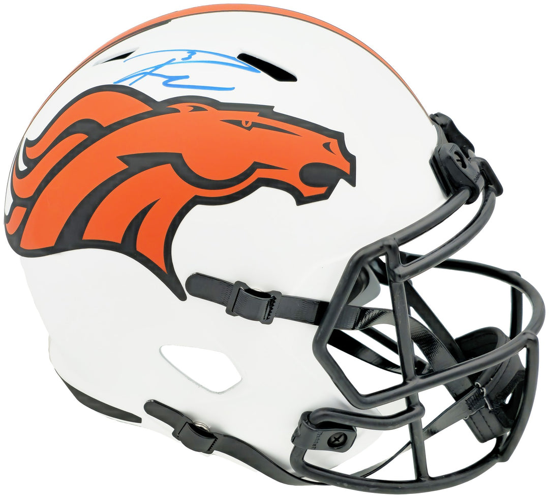 Russell Wilson Auto Broncos Lunar Eclipse White Full Size Rep Helmet Fanatics