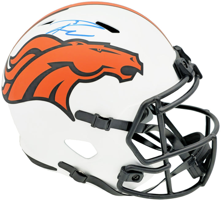 Russell Wilson Auto Broncos Lunar Eclipse White Full Size Rep Helmet Fanatics