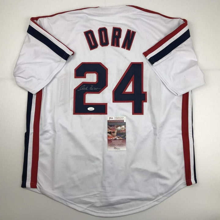 Signed CORBIN BERNSEN Roger Dorn Major League Movie Jersey JSA COA