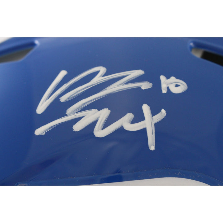 John Elway Bo Nix Autographed Denver Broncos Pro TB Helmet Beckett Witness 55246