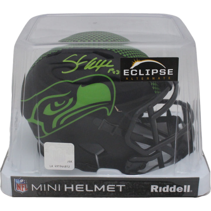 Shaun Alexander Signed Seattle Seahawks Eclipse Mini Helmet BAS 44927
