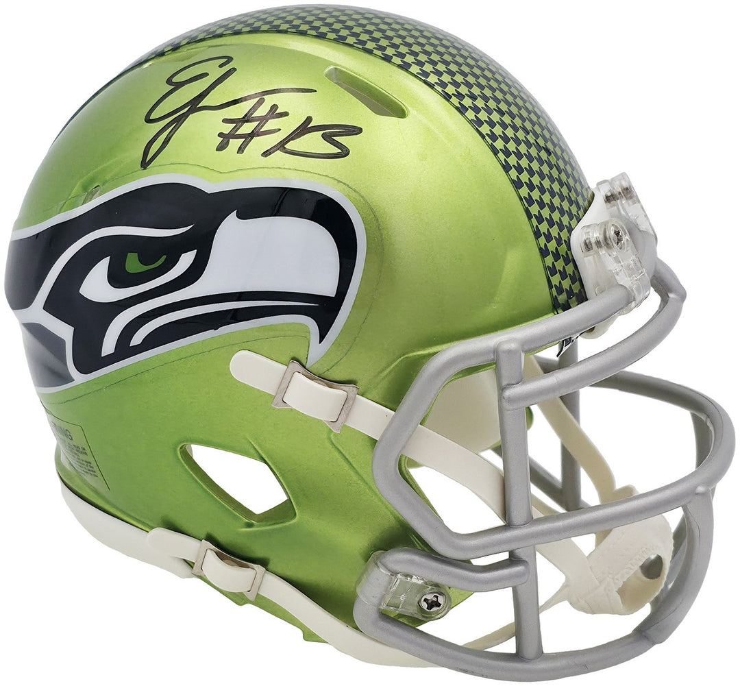Ernest Jones IV Signed Seattle Seahawks Flash Green Speed Mini Helmet MCS Holo