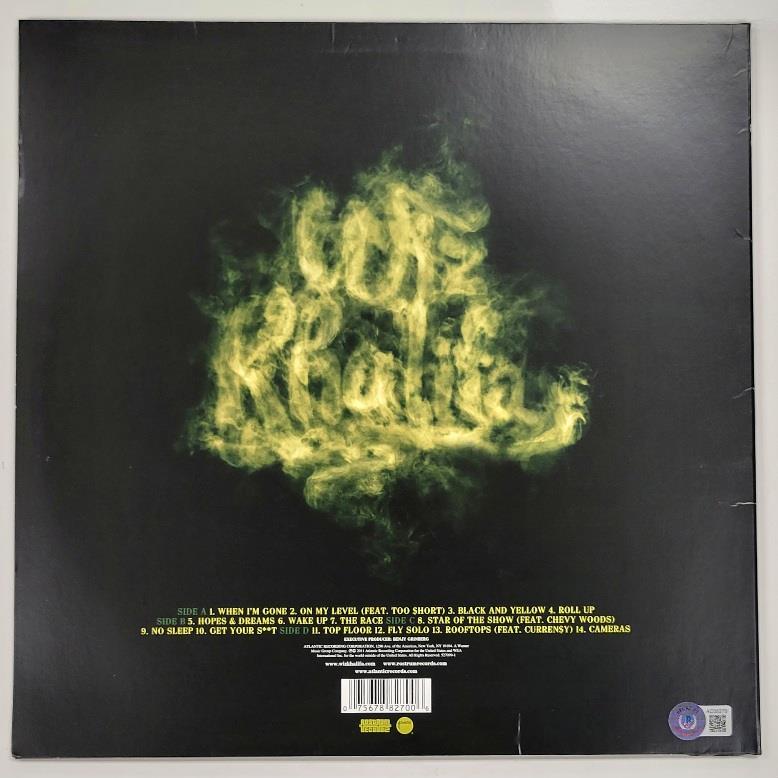 Wiz Khalifa signed Rolling Papers vinyl record album cover ~ BAS Beckett Holo