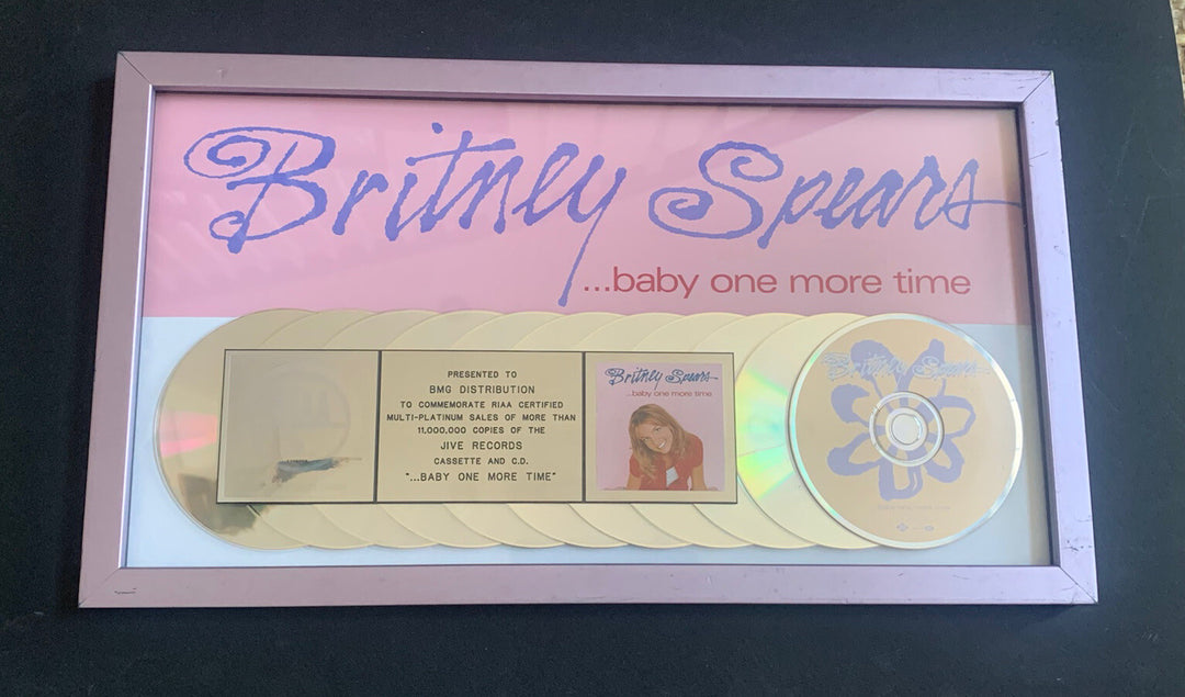 Britney Spears Original RIAA Multi Platinum Award Baby One More Time Jive Framed