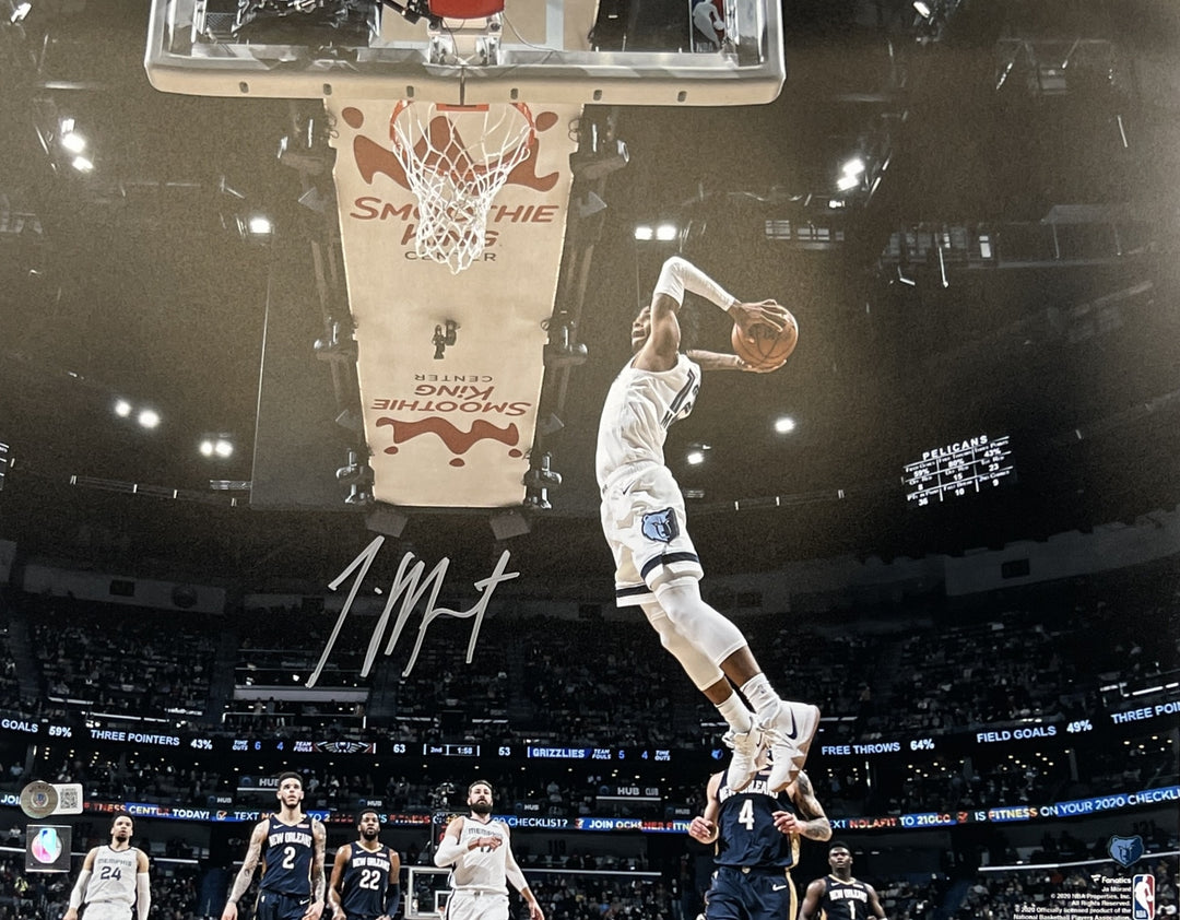 Ja Morant Autographed/Signed Memphis Grizzlies 16x20 Photo Beckett 40807