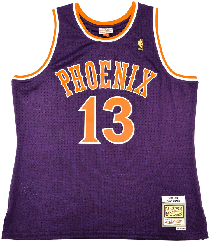 Suns Steve Nash Auto Purple Auth Mitchell Ness 05-06 HWC Swingman Jersey XL BAS