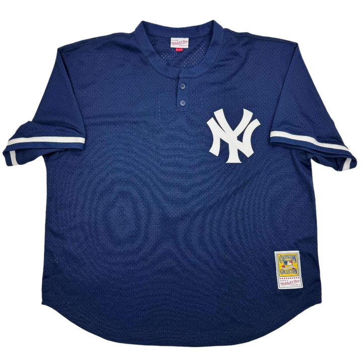 Autographed/Signed Derek Jeter New York Yankees Blue M&N Jersey Fanatics COA