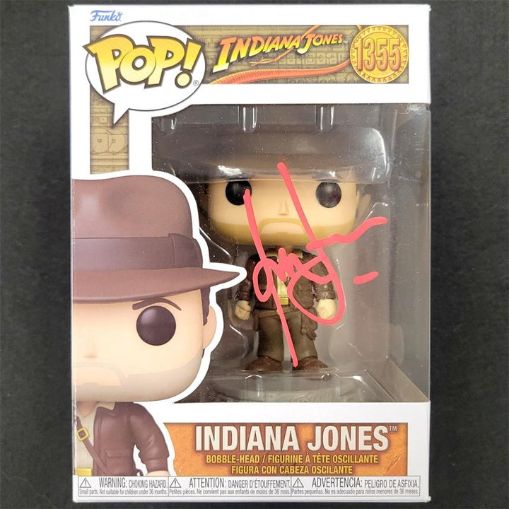 Harrison Ford signed Indiana Jones Funko Pop Figure 1355 autograph ~ Beckett BAS