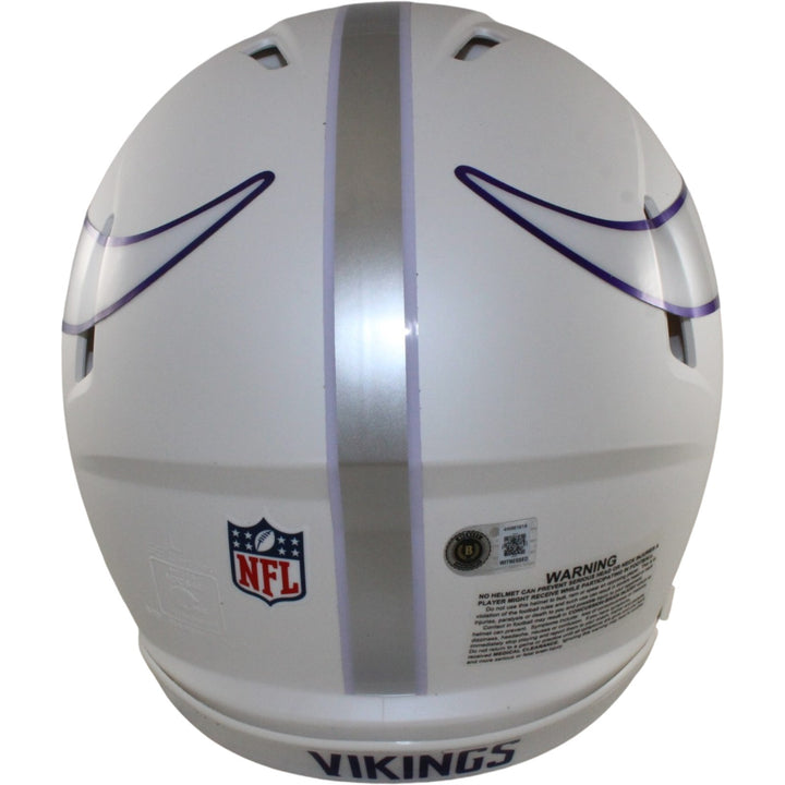 Justin Jefferson Autographed Minnesota Vikings Pro 2024 ALT Helmet Beckett 57902
