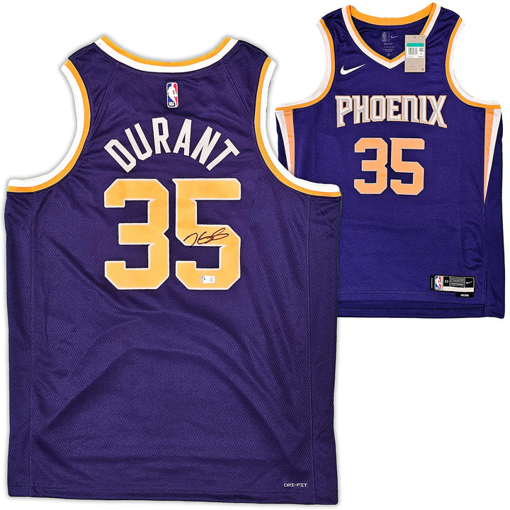 Phoenix Suns Kevin Durant Signed Purple Nike Icon Edition Jersey Size 52 Beckett