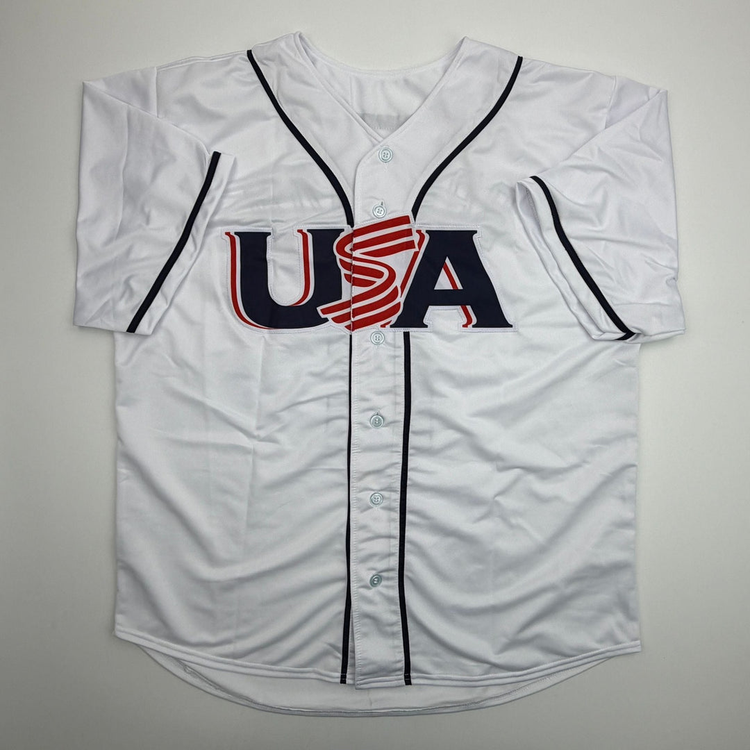 Autographed/Signed Alex Bregman United States USA WBC Baseball Jersey BAS COA
