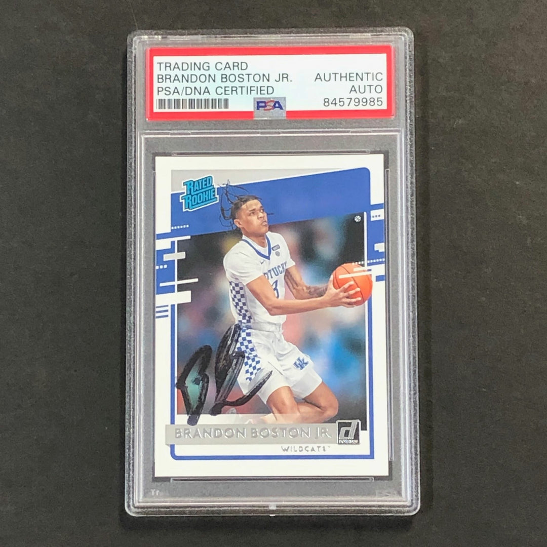 2021-22 Chronicles Draft Rated Rookie #50 Brandon Boston Jr Signed Card AUTO PSA
