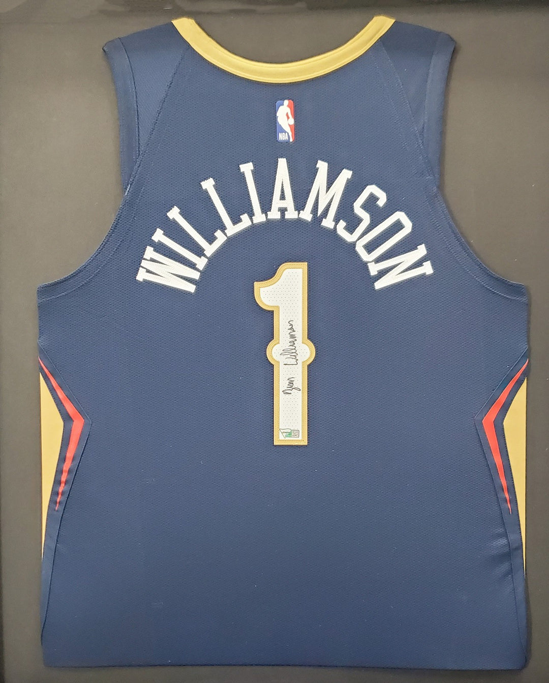 New Orleans Pelicans Zion Williamson Signed Framed Blue Nike Jersey Fanatics