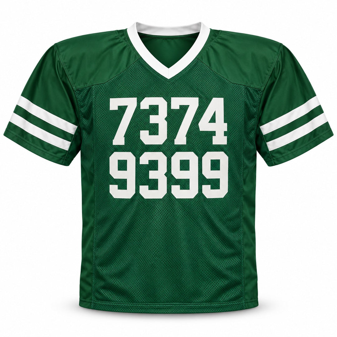 Jets Sack Exchange 4-Signed Green Custom Jersey JSA