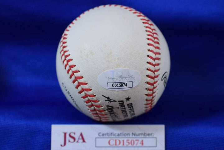 Lou Burdette JSA COA Autograph ONL National League Signed Baseball