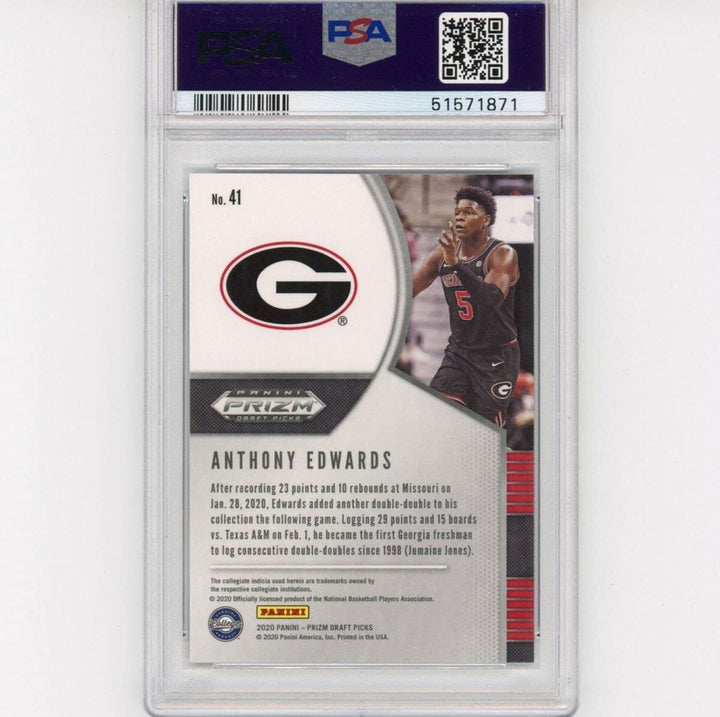 Graded 2020-21 Panini Prizm DP Anthony Edwards #41 Rookie Card PSA 10 Gem Mint