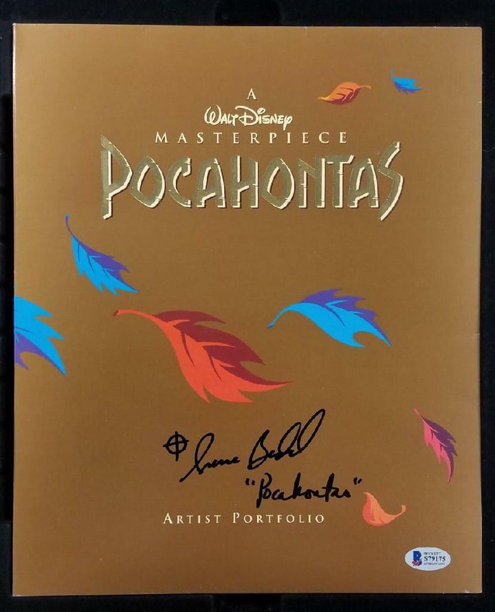 Irene Bedard 6-Autograph Disney's Pocahontas Deluxe Video Art Portfolio Set BAS